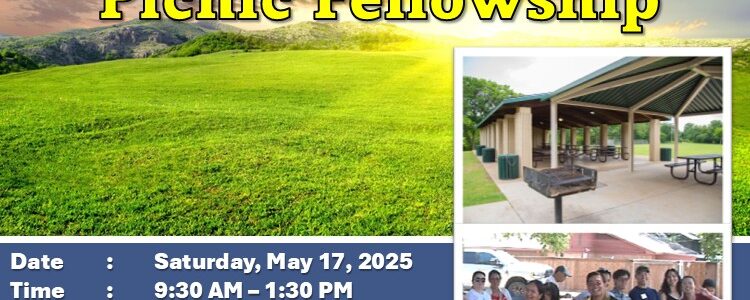 Persekutuan Padang (Picnic Fellowship) – May 17, 9:30 AM – Bob Eden Park